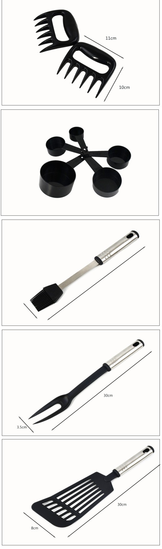 Espátula y cuchara antiadherentes de nailon para cocina (44 piezas)