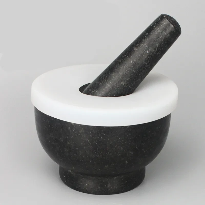 Machacador de ajo de piedra natural Mortero de cocina Machacador manual