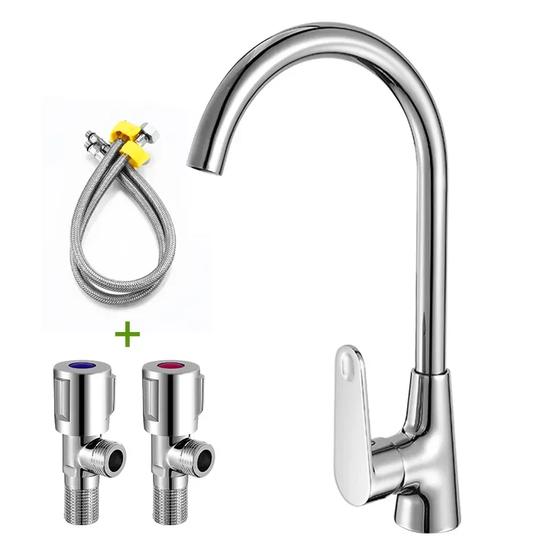Grifo para lavabo de cocina con agua caliente y fría