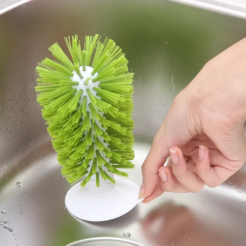 Cepillo y fregador de ventosa multifuncional para cocina