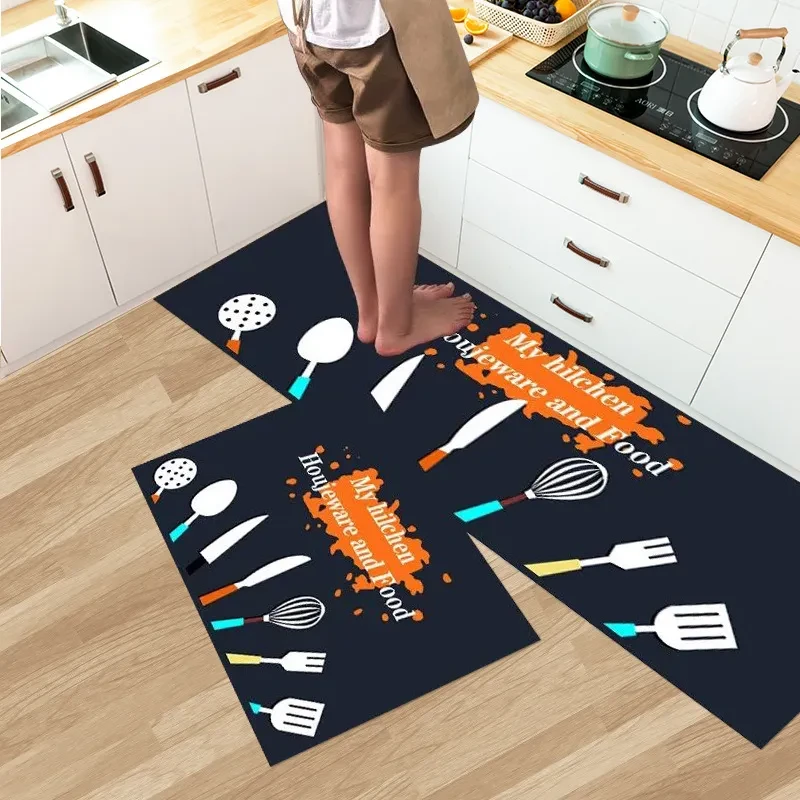 Alfombra de piso para entrada de porche, baño, cocina, alfombra sencilla