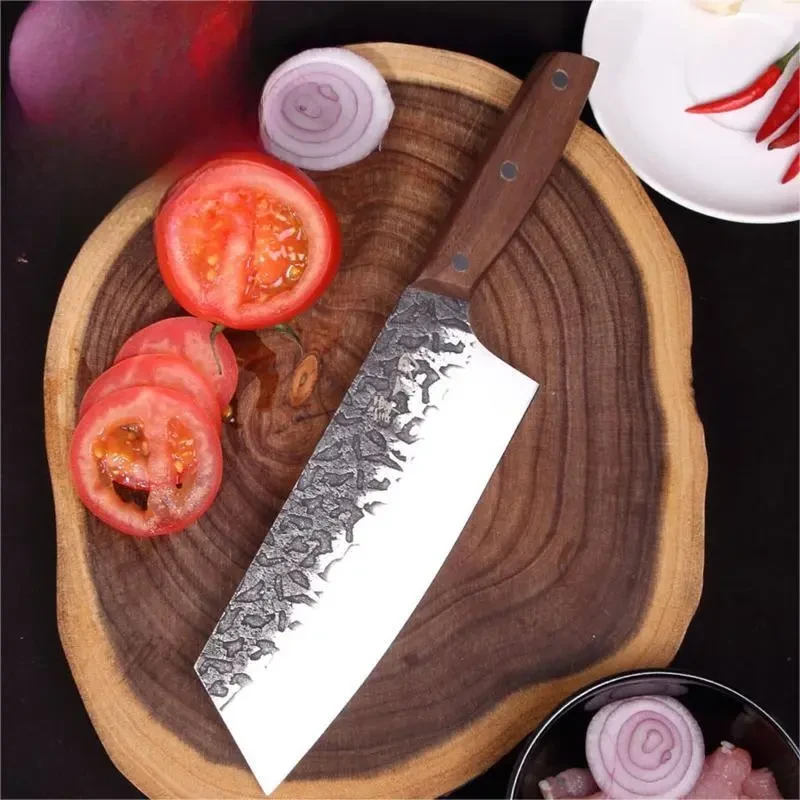 Cuchillo de cocina chino tallado a la antigua usanza