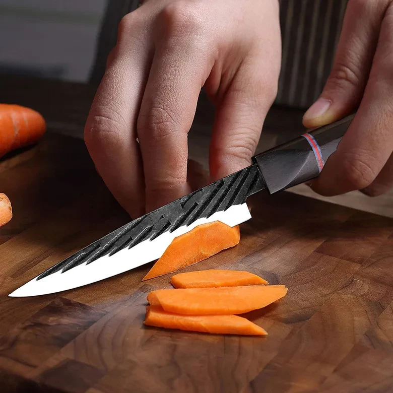 Cuchillo de cocina de acero inoxidable forjado a mano