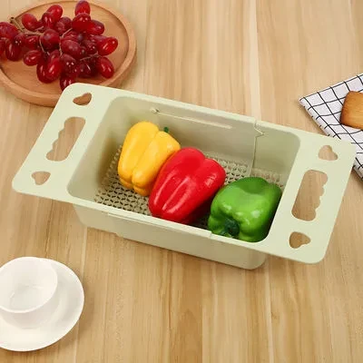 Escurridor retráctil creativo para fregadero de cocina