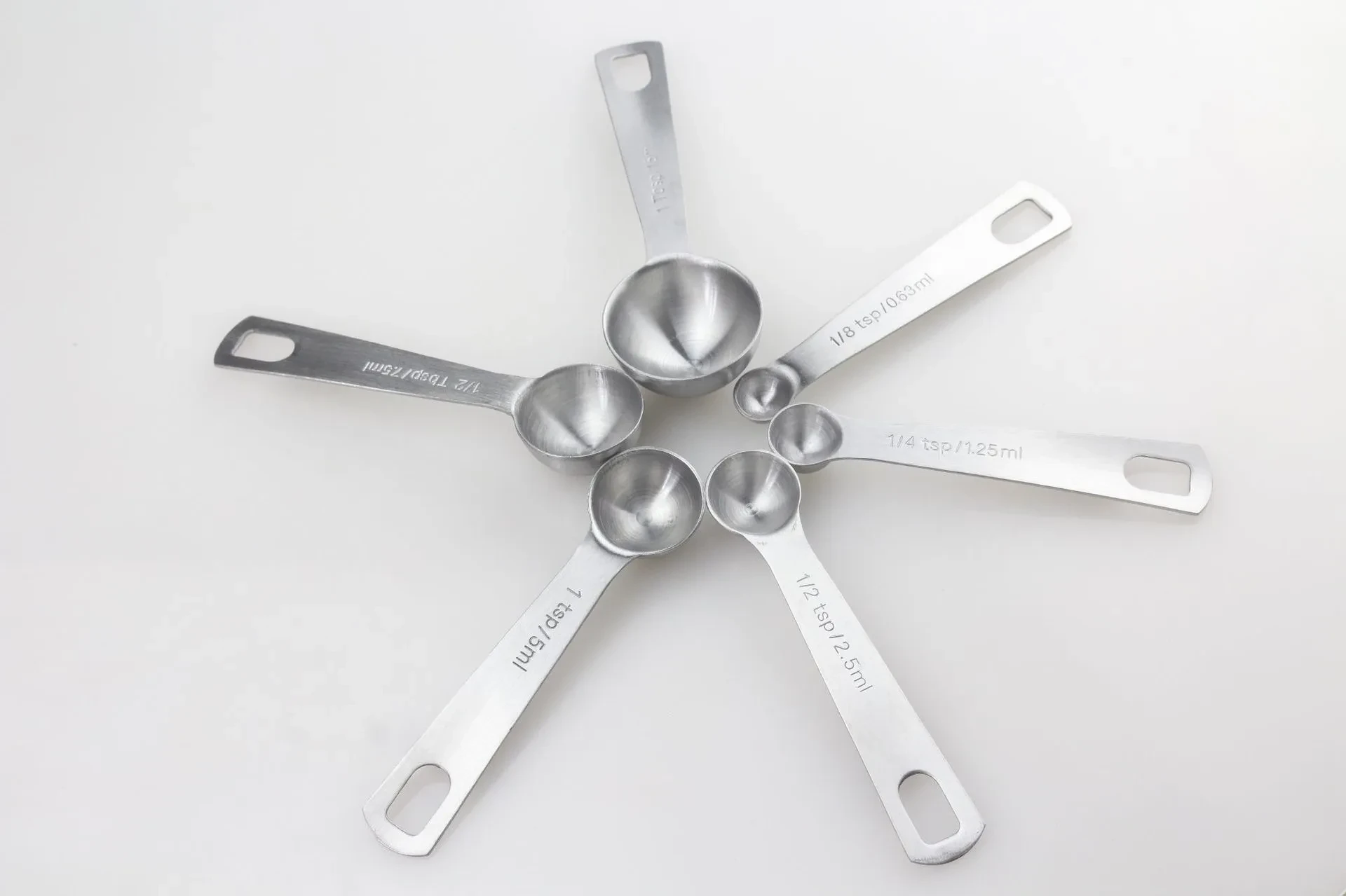 Cucharas medidoras de condimentos de cocina de acero inoxidable