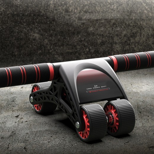 Dispositivo de fitness para abdominales silencioso de cuatro ruedas para el hogar