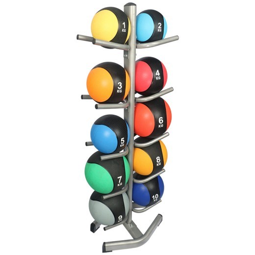 Pelota de goma para entrenamiento de fitness y musculación.