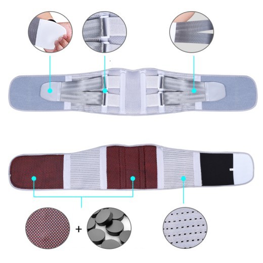 Cinturón de fitness protector con autocalentamiento y soporte cálido para la cintura