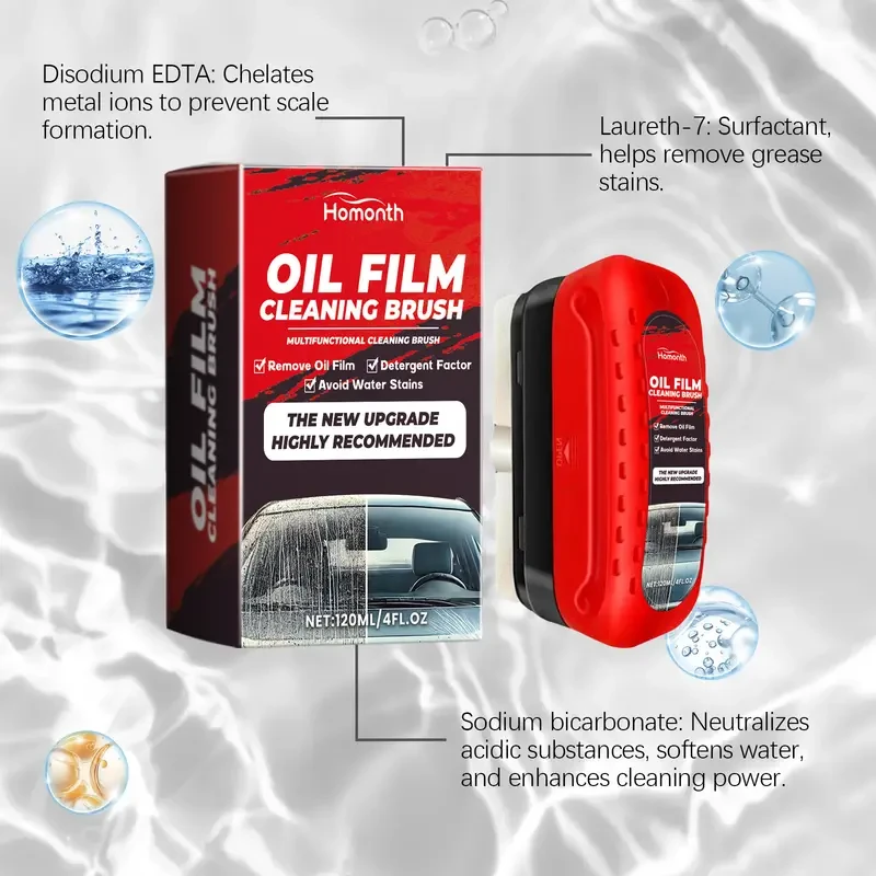 Cepillo de limpieza de película de aceite Homonth para ventanas y espejos de vehículos