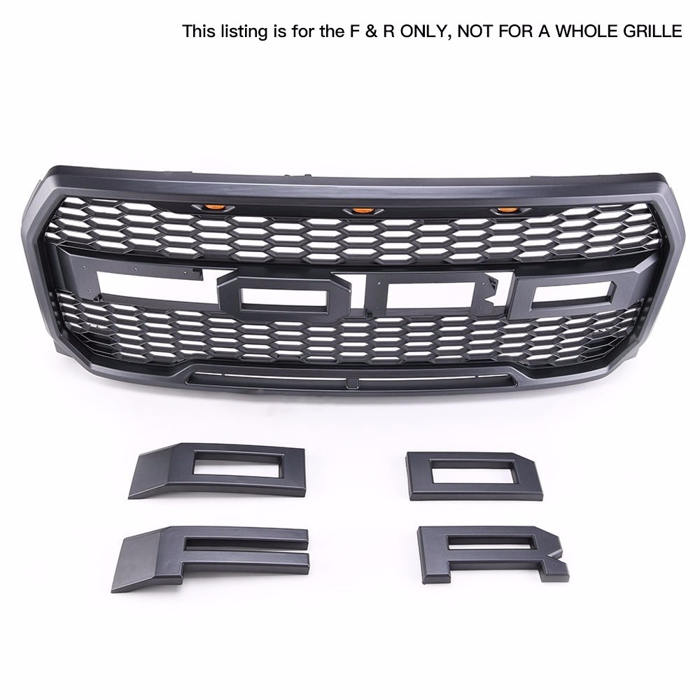 Parrilla Paramount estilo Raptor para Ford F150 F-150, letras F y R, 2015