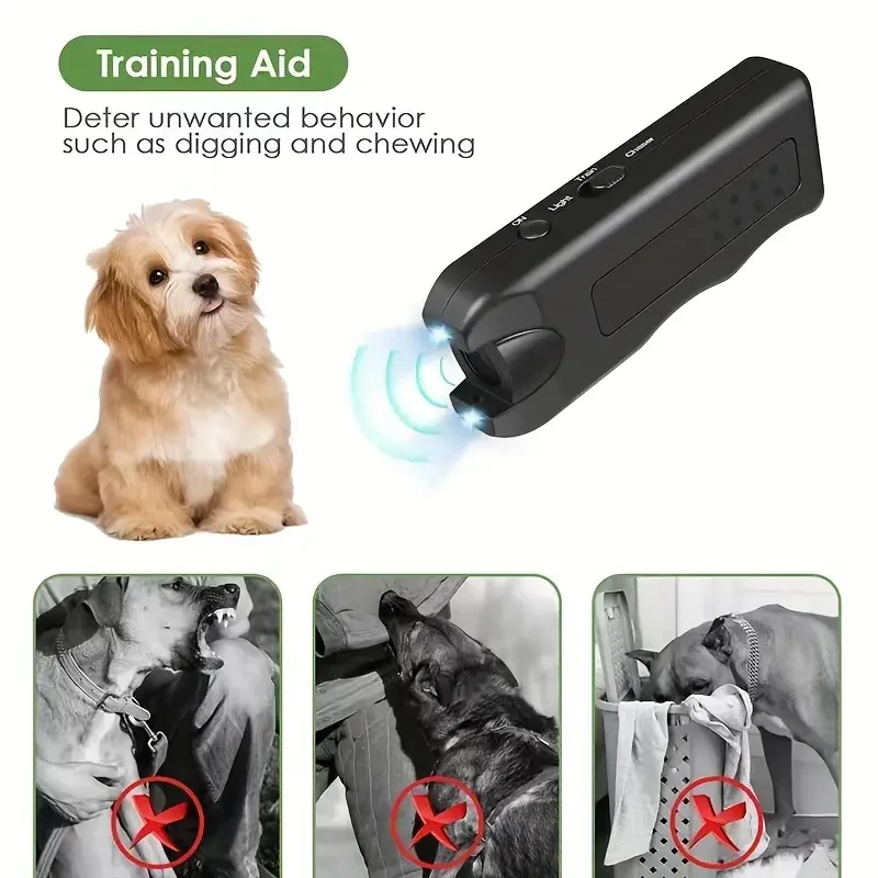 Repelente ultrasónico para perros con control de ladridos de mano