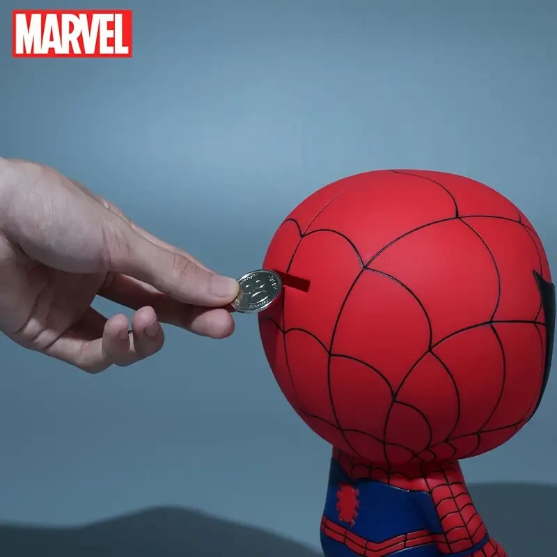 Figura coleccionable de Spider-Man de Marvel: alcancía de PVC, figura novedosa para ahorrar dinero, regalo perfecto para padres y profesores.