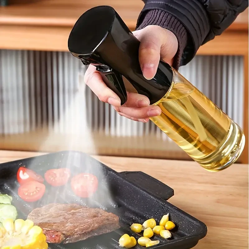 Botella pulverizadora de aceite versátil (1 unidad), de PET, ideal para freidoras de aire, ensaladas, barbacoas y más. Aparato de cocina seguro para alimentos.