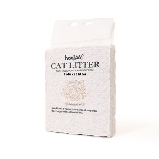 Arena para gatos de tofu original, 6 l, mezcla de té verde y plantas