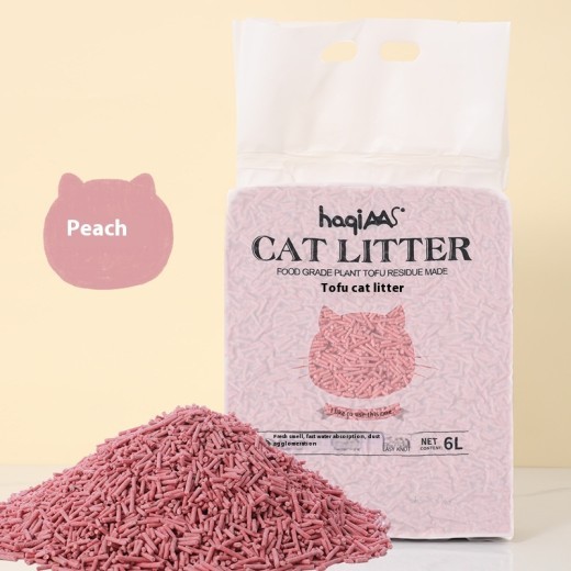 Arena para gatos de tofu original, 6 l, mezcla de té verde y plantas