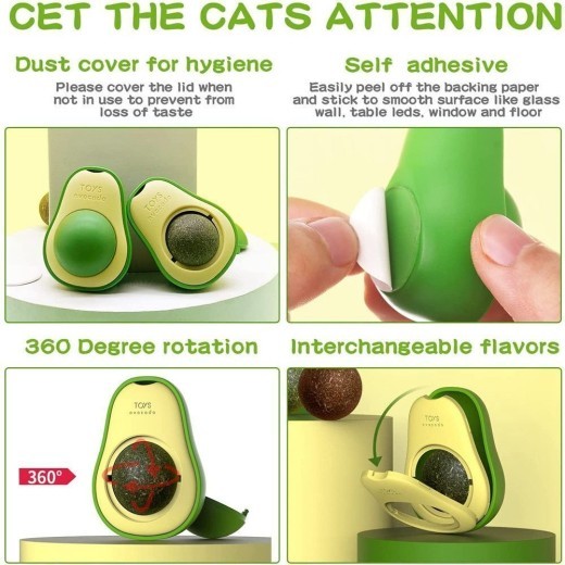 Juguetes de aguacate con hierba gatera, juguete para limpiar los dientes de gato, suministros para gatos, mini juguetes de golosinas con hierba gatera, juguetes interactivos para mascotas, productos para mascotas, pelota de aguacate para mascotas, juguete