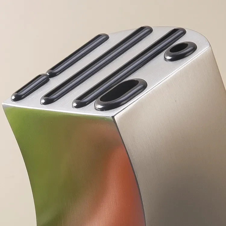 Porta cuchillos de cocina multifuncional de acero inoxidable