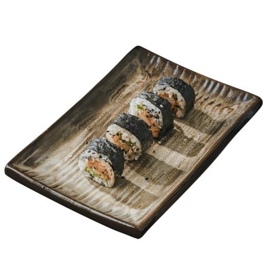 Plato de cena rectangular de porcelana Plato de sushi para aperitivos caseros