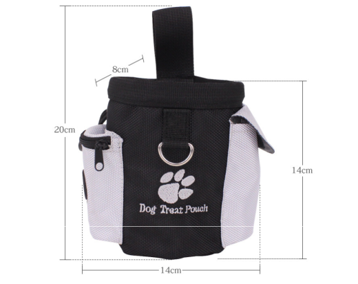 Bolsa de cintura impermeable para comida de perro y snacks