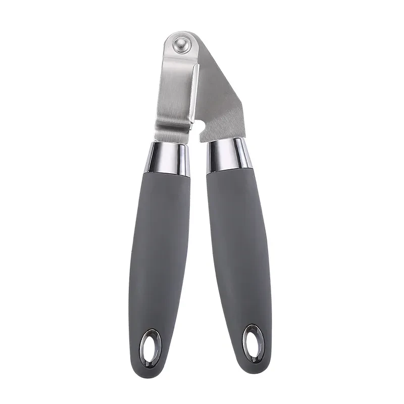 Juego de utensilios de cocina de acero inoxidable con plástico de goma