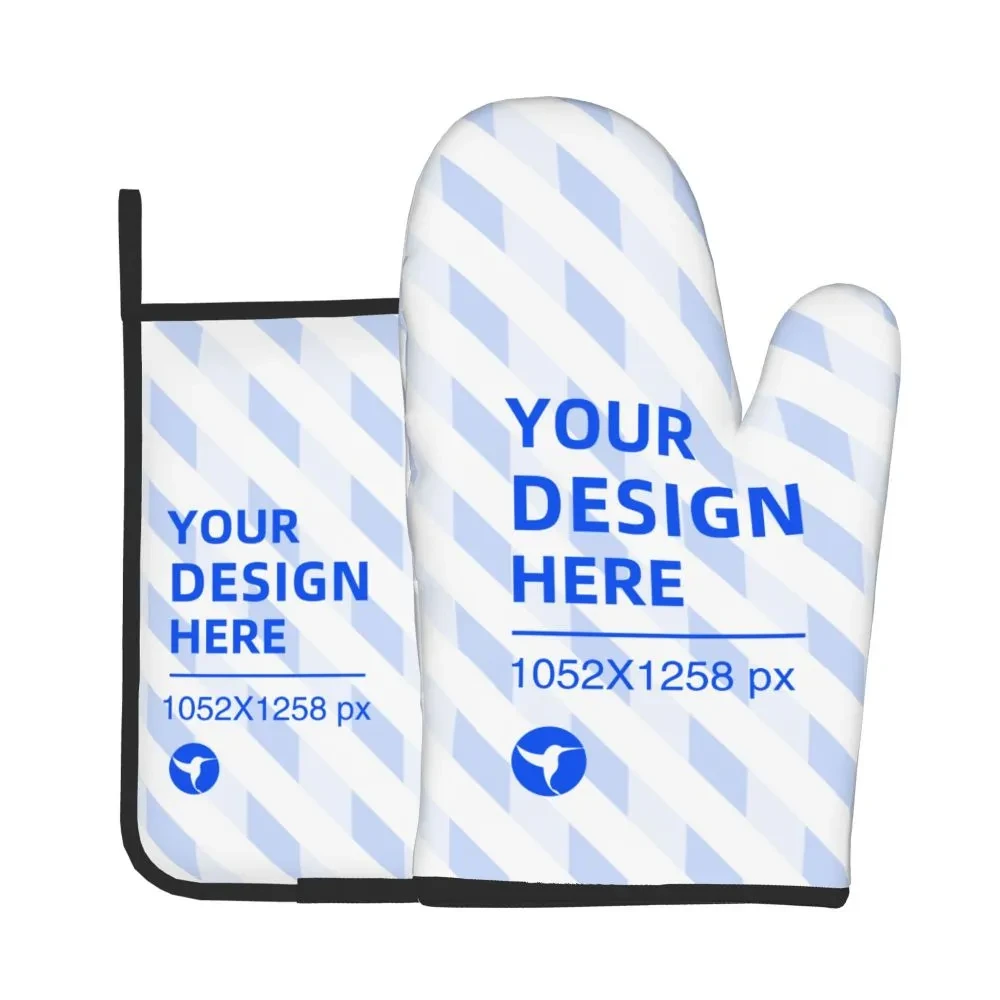 Juego de dos piezas de guantes aislantes para hornear y ollas para cocina