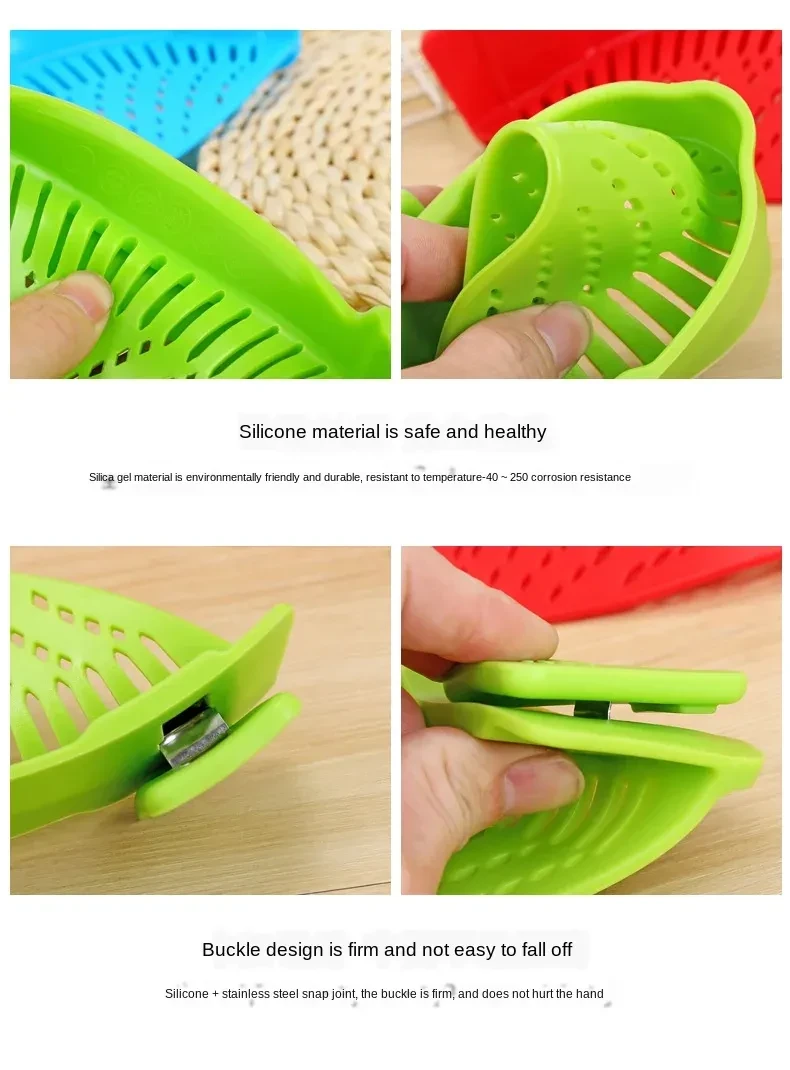 Filtro de agua doméstico, escurridor de fideos a prueba de fugas para la cocina