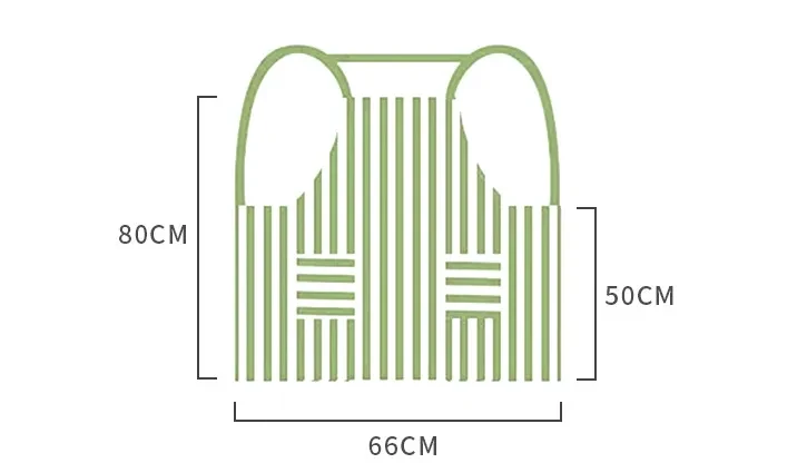 Delantal de cocina de rayas de lunares estilo chaleco de secado rápido