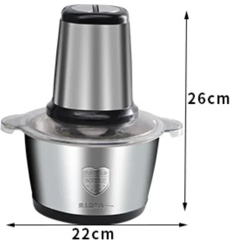 Picadora de carne eléctrica multifunción de acero inoxidable para cocina y hogar