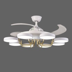 Ventilador nórdico moderno, discreto y sencillo con luz
