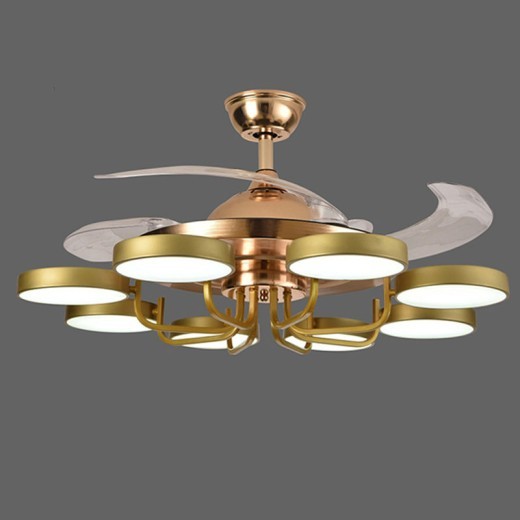Ventilador nórdico moderno, discreto y sencillo con luz