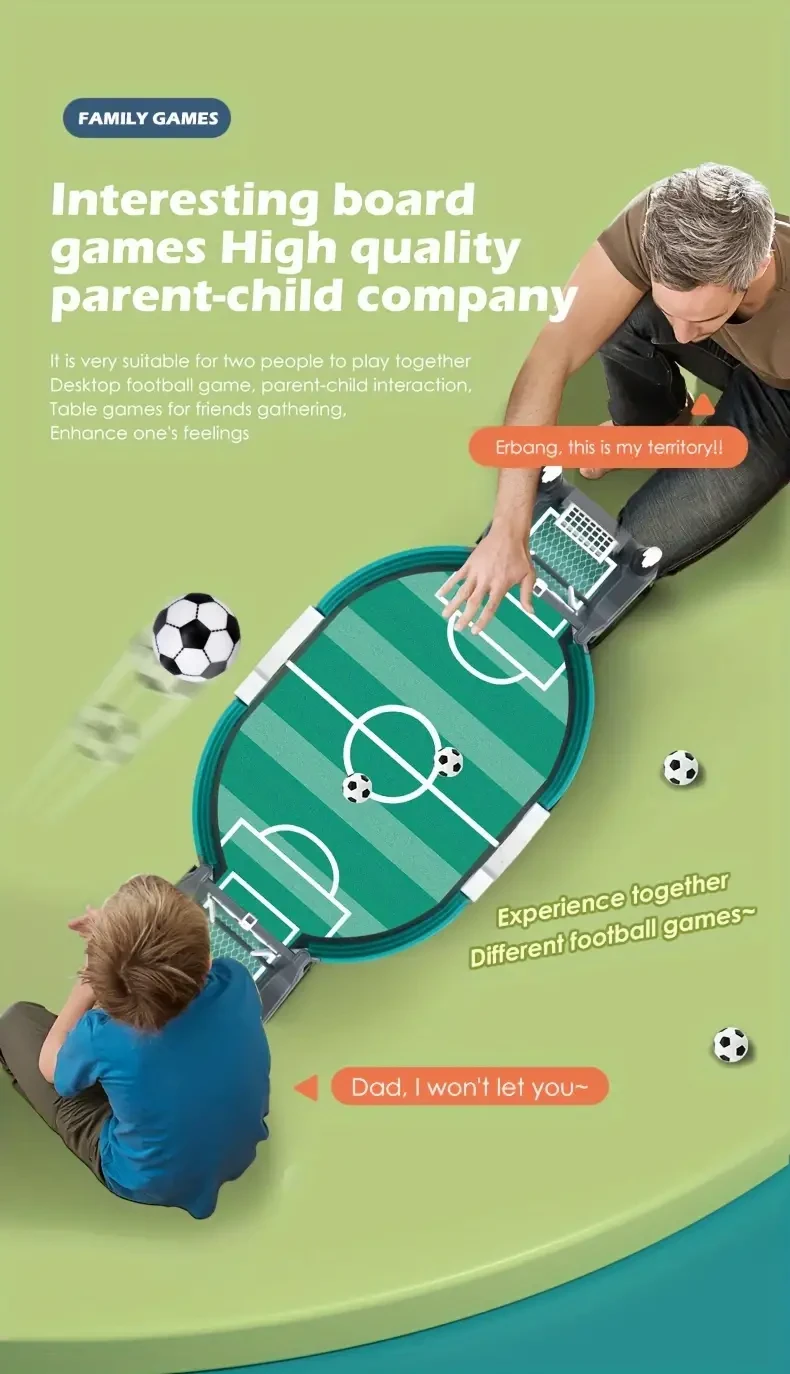 Juego de fútbol de mesa interactivo: perfecto para reuniones familiares y fiestas infantiles. Ideal como regalo de Navidad y Halloween.