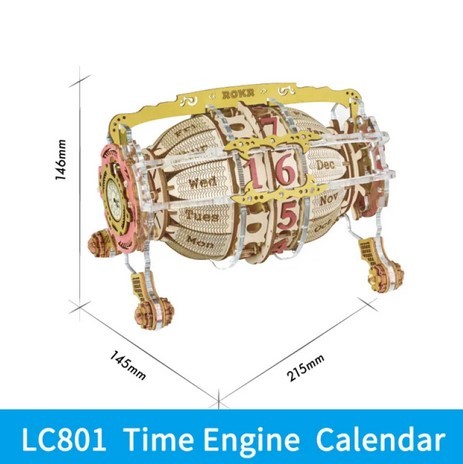 Reloj de pared Robotime ROKR Zodiac, rompecabezas de madera 3D, modelo de ensamblaje, juguetes, regalos para niños, adolescentes, LC601, envío directo.