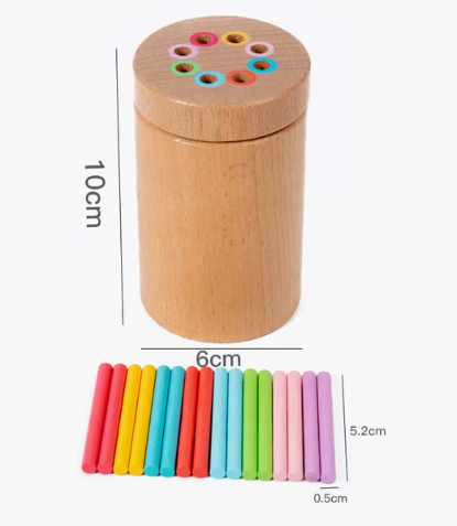 Juguetes de madera a juego Montessori