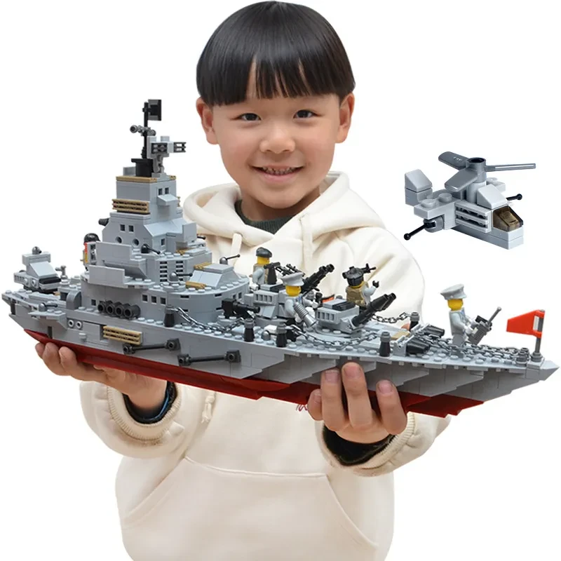 Juguetes para niños de portaaviones ensamblados