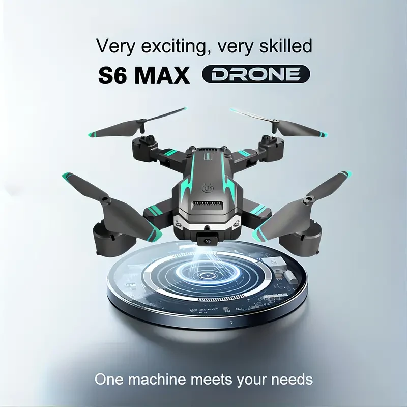 Drone profesional S6 con control remoto, cámara dual, plegable y con 2 baterías, cuadricóptero con control remoto y retención de altura, ideal para niños y niñas.
