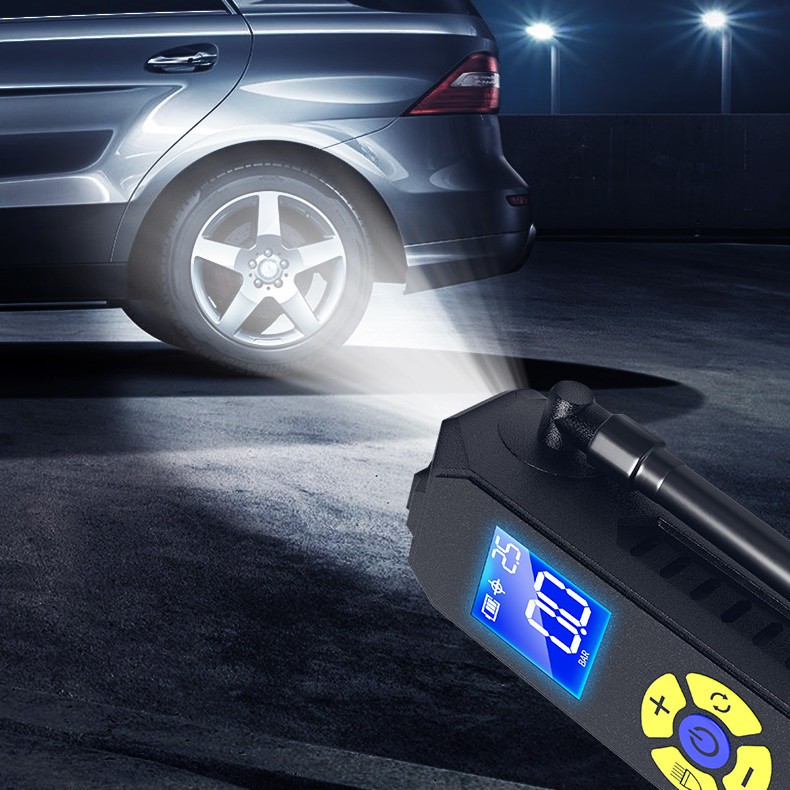 Inflador de aire inalámbrico eléctrico portátil para coche, totalmente automático.