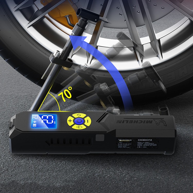 Inflador de aire inalámbrico eléctrico portátil para coche, totalmente automático.