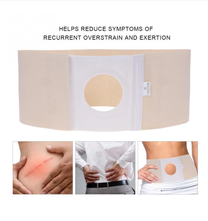 Cinturón abdominal para estoma médico