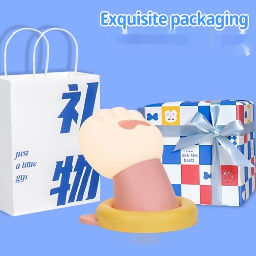 Lámpara de mesita de noche con forma de pata de gato, lámpara de escritorio con 3 niveles de brillo, regulable, recargable, luz de ambiente para dormitorio, sala de estar, decoración del hogar.