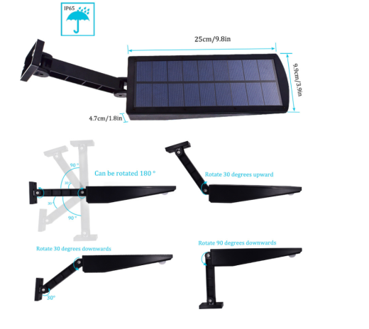 Lámpara de calle de pared LED ajustable