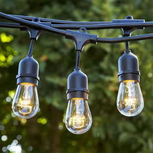 Guirnalda de farolas para exteriores con ambiente navideño