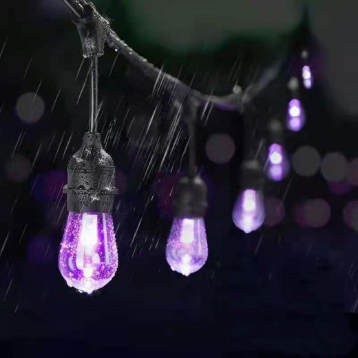 Guirnalda de farolas para exteriores con ambiente navideño