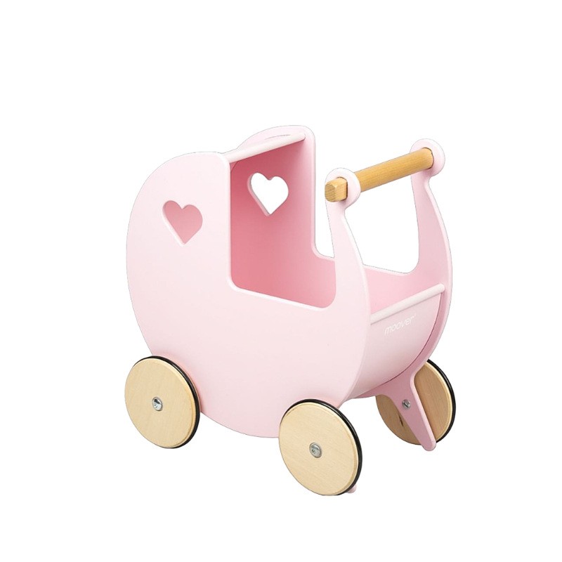 Andador para bebé Sebra Moover Love Doll, cochecito pequeño de madera para bebés y niños, cochecito de juguete para el hogar