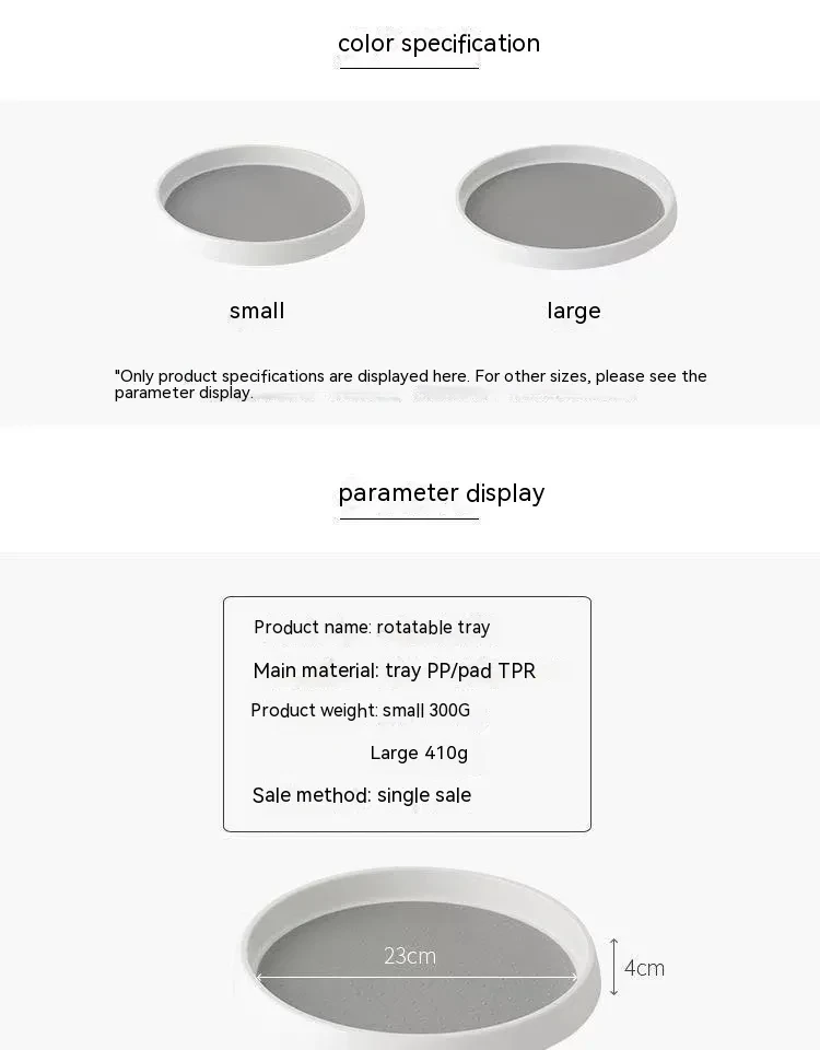 Bandeja giratoria de cocina, estante de almacenamiento para condimentos y utensilios, bandeja de escritorio