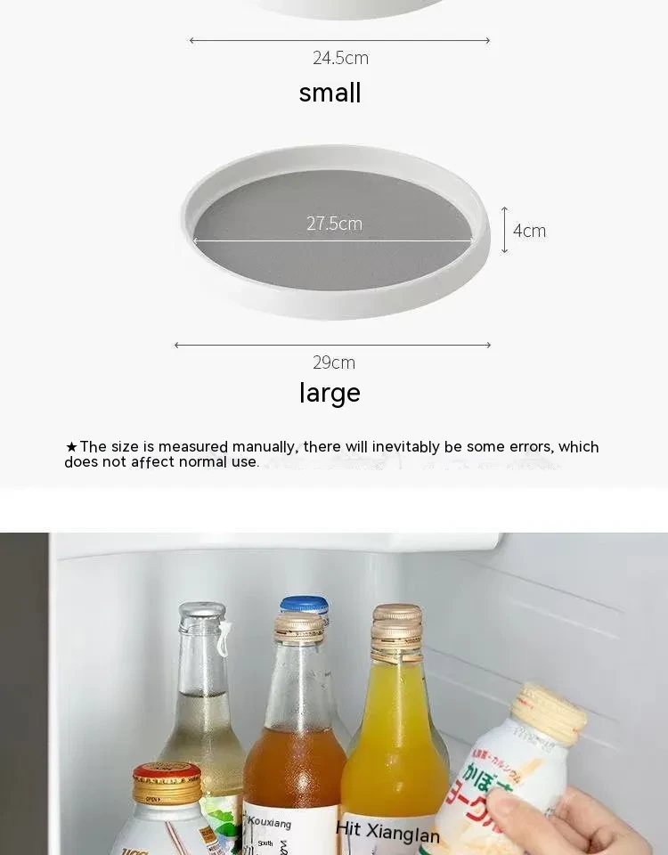 Bandeja giratoria de cocina, estante de almacenamiento para condimentos y utensilios, bandeja de escritorio