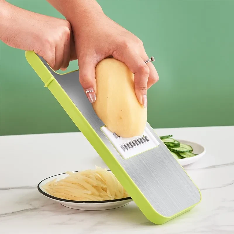 Rallador cortador de acero inoxidable, picador de verduras multifunción para cocina