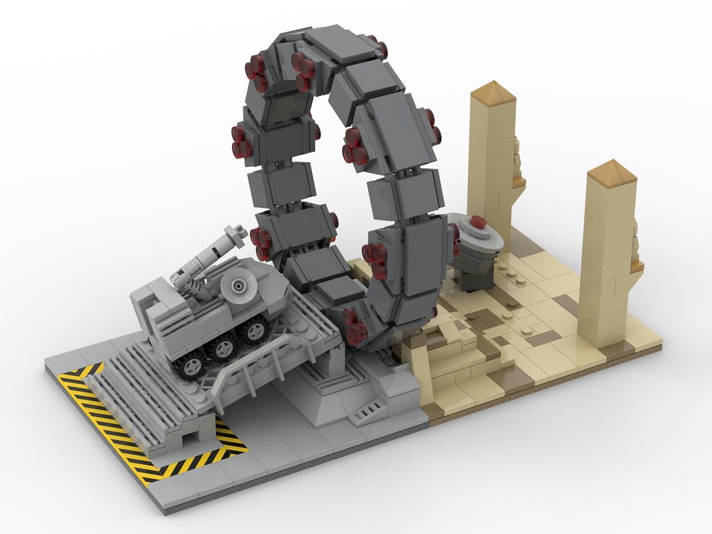 Moc-27131 Modelo de Comando Stargate de Guerra Espacial, Viajes Interestelares, Juguetes de Guerra, Set de Juguetes, Regalos para Niños, Bloques de Construcción, Juguetes