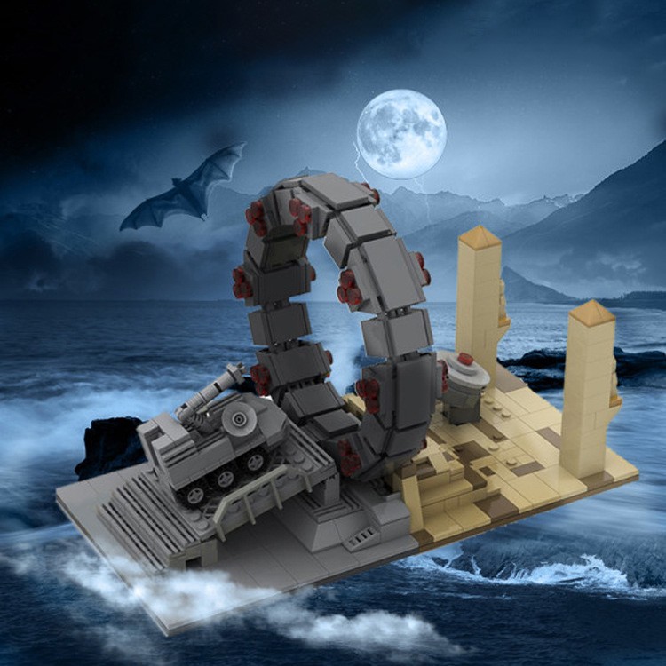 Moc-27131 Modelo de Comando Stargate de Guerra Espacial, Viajes Interestelares, Juguetes de Guerra, Set de Juguetes, Regalos para Niños, Bloques de Construcción, Juguetes