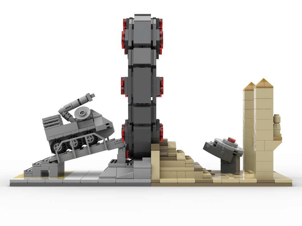 Moc-27131 Modelo de Comando Stargate de Guerra Espacial, Viajes Interestelares, Juguetes de Guerra, Set de Juguetes, Regalos para Niños, Bloques de Construcción, Juguetes