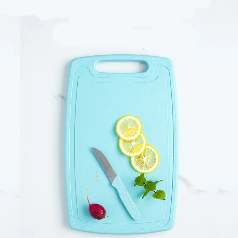Cuchillo de cocina, tabla de cortar, cuchillo para fruta, juego de plástico de tres piezas